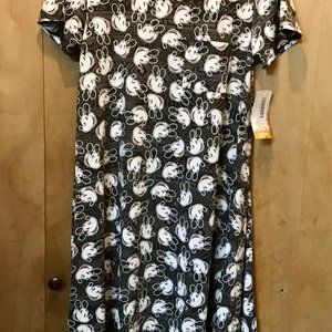 NWT Small Disney Lularoe Carly Dress, Mickey Mouse, RETIRED STYLE